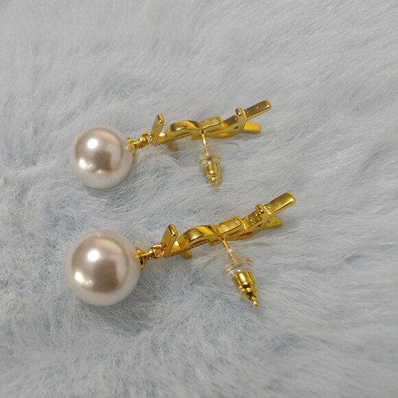 Yves Saint Laurent Pearl Earrings - Picture 4 of 5